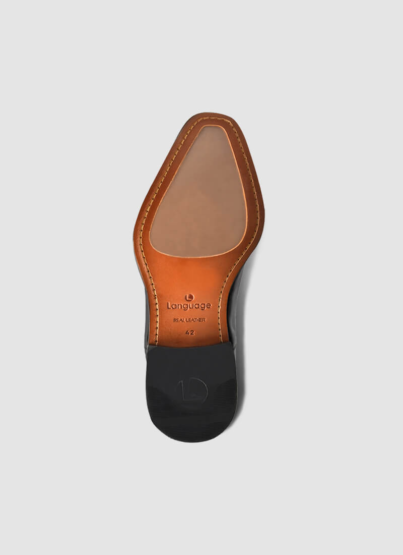 Language Shoes-Men-Oliver Oxford-Premium Leather-Black Colour-Formal Shoe