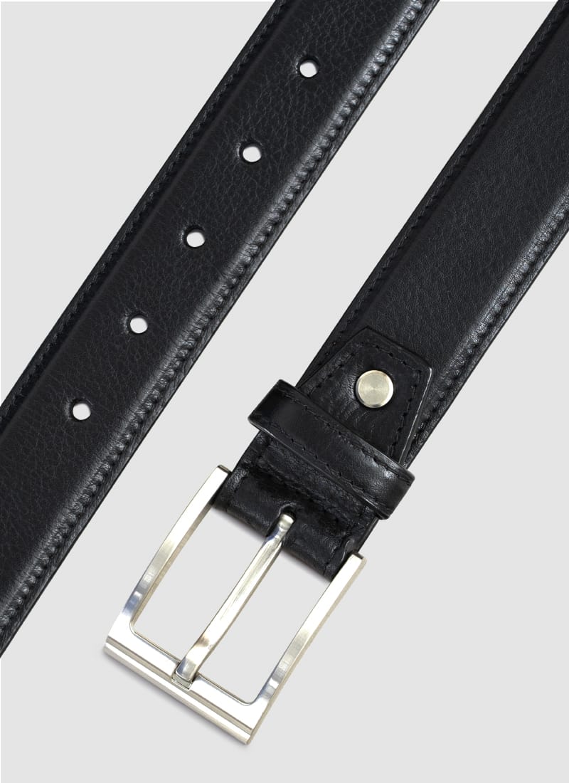 Language Shoes-Men-Travis Belt-Premium Leather-Black Colour-Belt