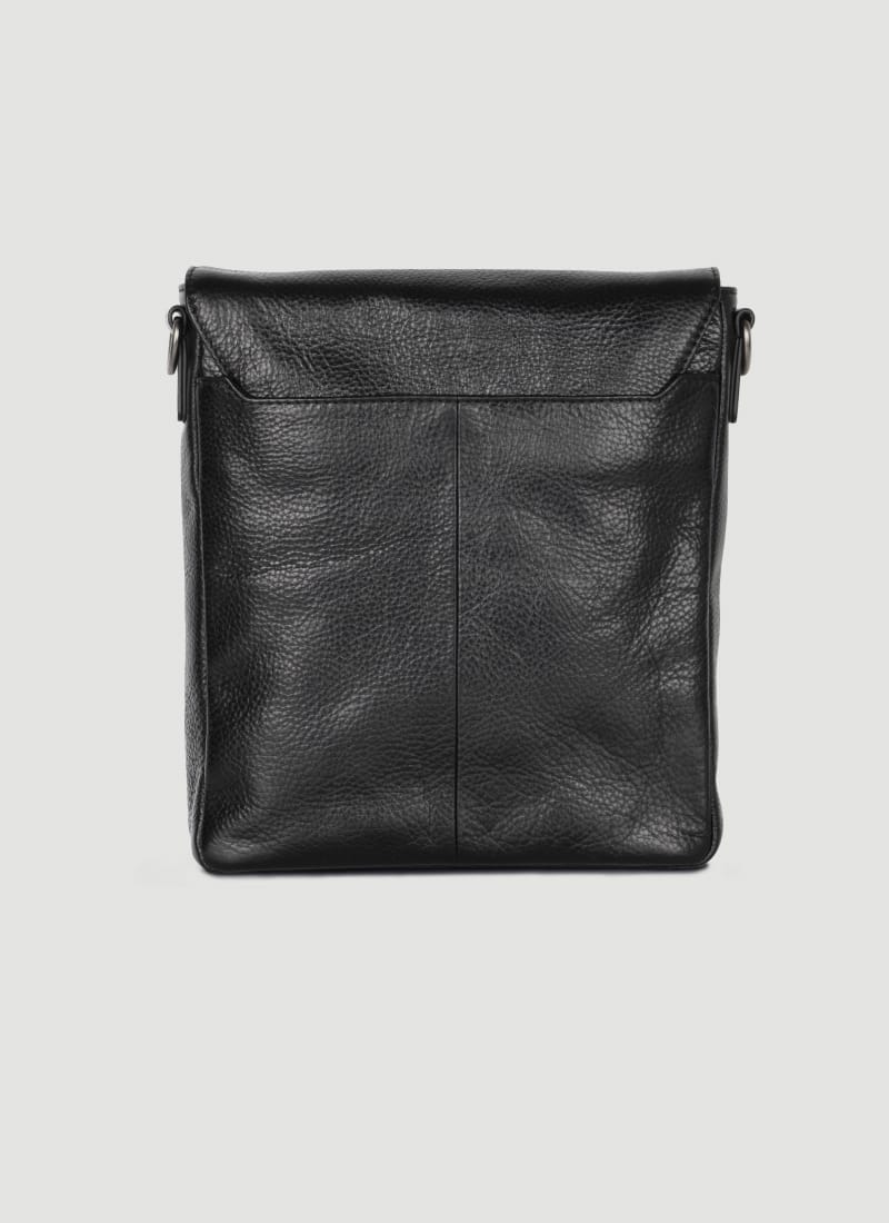 Language Shoes-Men-Seth Cross Body-Premium Leather-Black Colour-Leather Accessories