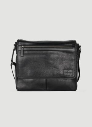 Language Shoes-Men-Daniel Messenger Bag-Premium Leather-Black Colour-Leather Accessories