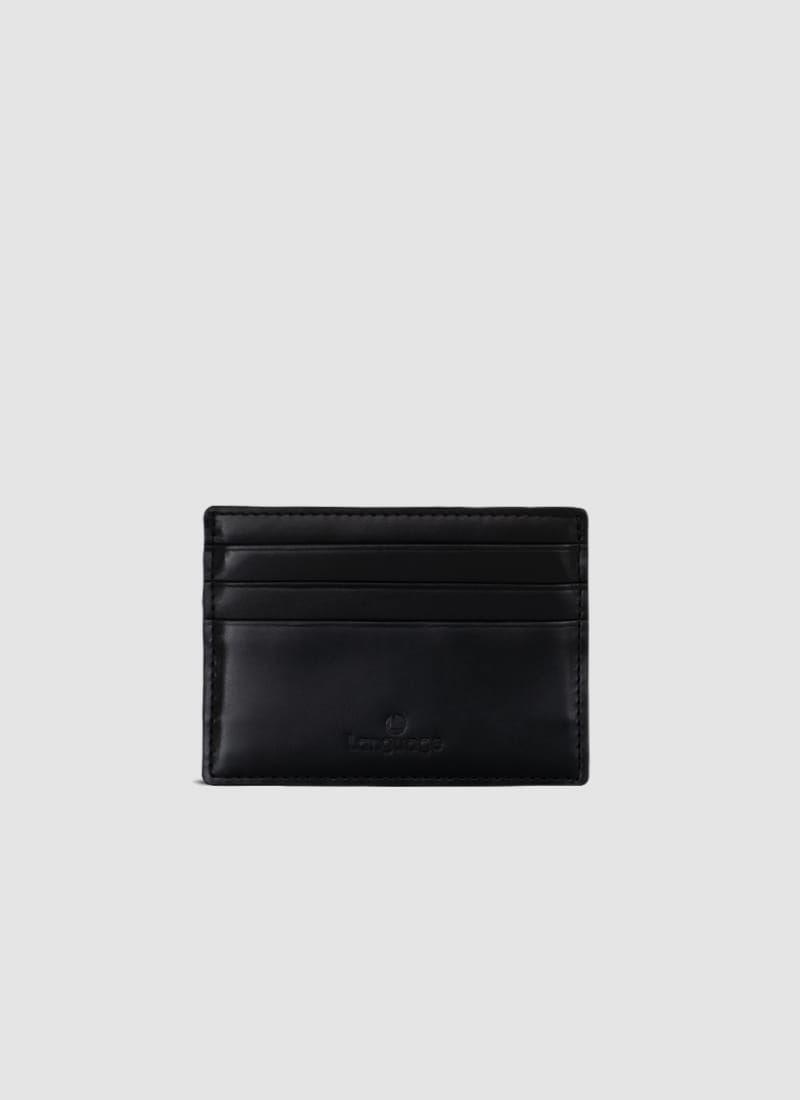 Language Shoes-Men-Usher Card Holder-Premium Leather-Black Colour-Leather Accessories