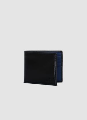 Language Shoes-Men-Ian Slimfold Wallet-Premium Leather-Blue Colour-Leather Accessories