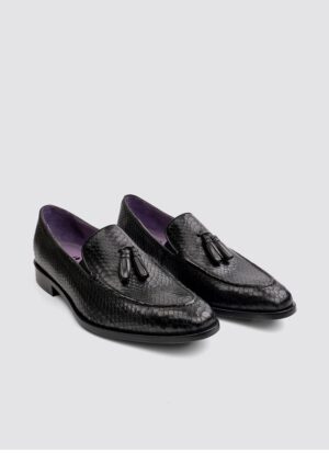 Language Shoes-Men-Braun Loafer-Premium Leather-Black Colour-Formal Shoe