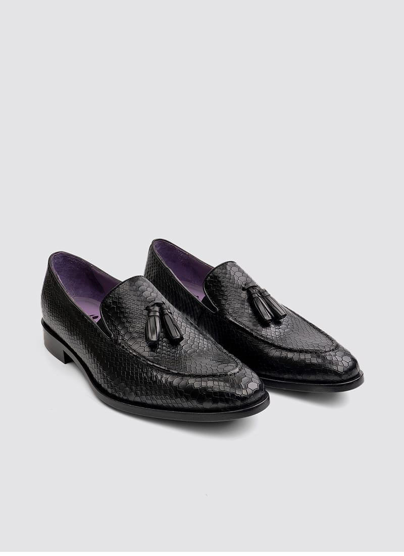Language Shoes-Men-Braun Loafer-Premium Leather-Black Colour-Formal Shoe