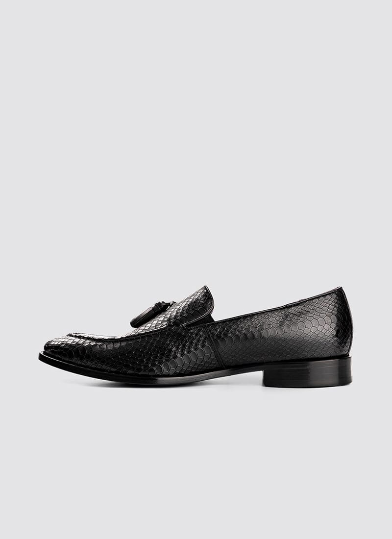 Language Shoes-Men-Braun Loafer-Premium Leather-Black Colour-Formal Shoe