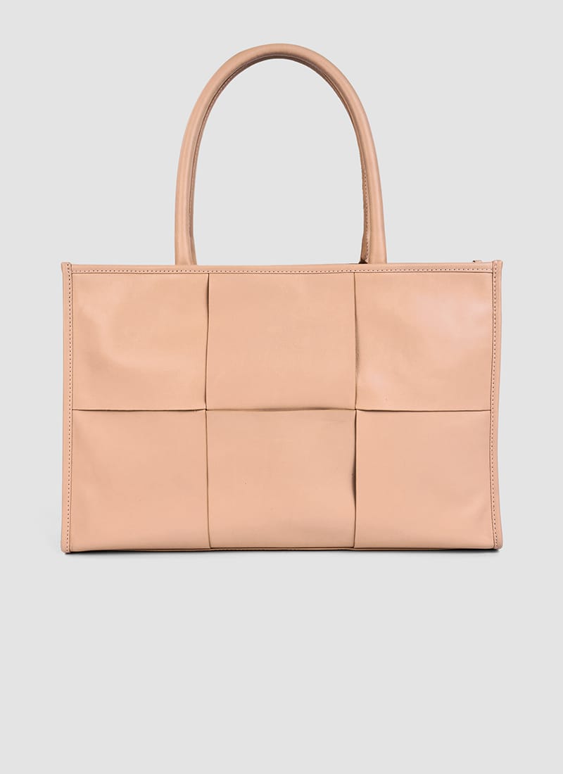 Language Shoes-Women-Mocha Tote-Premium Leather-Rose Colour-Leather Accessories