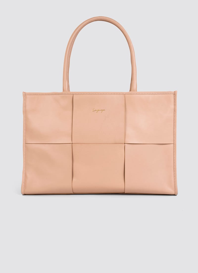 Language Shoes-Women-Mocha Tote-Premium Leather-Rose Colour-Leather Accessories