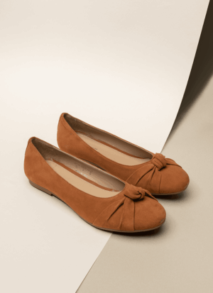 Language Shoes-Women-Doris-Ballerina-Premium Leather-Tan Colour-Premium Loafers