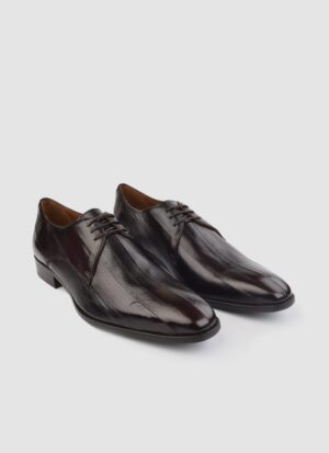 Language Shoes-Men-Caerus Derby-Eel Leather-Dark Brown Colour-Formal Shoe
