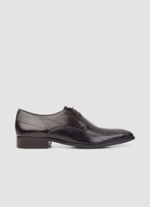 Language Shoes-Men-Caerus Derby-Eel Leather-Dark Brown Colour-Formal Shoe