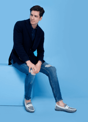 Language Shoes-Men-Spencer-Driver-Premium Leather-Grey Colour-Formal Shoe