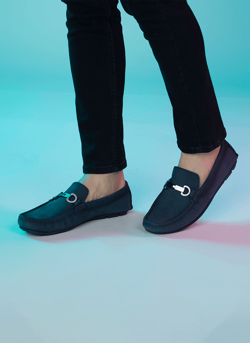 Language Shoes-Men-Royce-Driver-Premium Leather-Navy colour-Formal Shoe