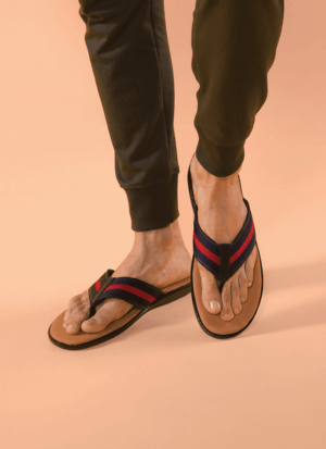 Language Shoes-Men-Russell Sandal-Premium Leather-Navy Colour-Sandals